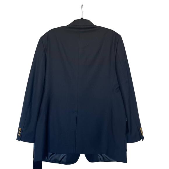 Brooks Brothers Men’s Brooksease Black Wool Blazer Gold Buttons Size 45R - Picture 11 of 16